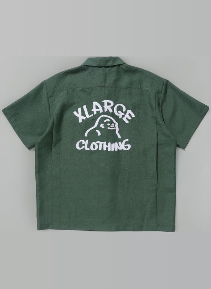 XLARGE DRAWING ワークシャツ グリーン エクストララージ XLARGE（エクストララージ）の「DRAWING OG S/S WORK SHIRT